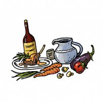 red wine sauce, cooking technique, meat