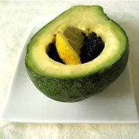 320 x 320: FOOD - AVOCADO WITH LEMON AND EGG ROE