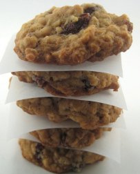 Chocolate Cookies with Walnuts and Raisins
