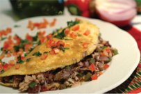 Omelet with Tapenade, Peppers & Tuna 