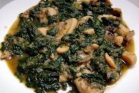 cuttlefish with spinach