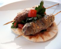  Lamb Kebab with Yoghurt sauce