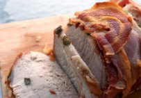 Crisp Pancetta Baked Pork Fillet