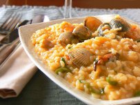 delicious risotto, cockles, shrimps, creamy