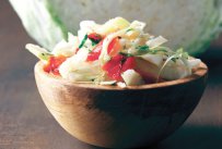 Cabbage Salad with Red Florina Peppers