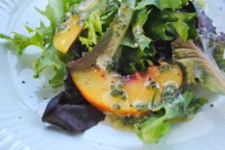 Summer Green Salad with Peaches