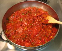 thyme, herb tomato sauce, Santorini tomatoes