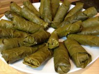 Dolmas (Stuffed Grape Leaves with Minced Meat)