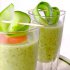 Cold Cucumber Soup with Tomato Vinaigrette , herbs, tomato, cold soup