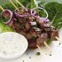 Skewered Lamb with Coriander Yogurt