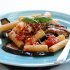 siciliean pasta with tomato and vegetables sauce