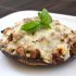 Stuffed mushrooms with minced meat & cheese