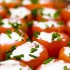 Cherry tomatoes stuffed with smoked eggplant spread