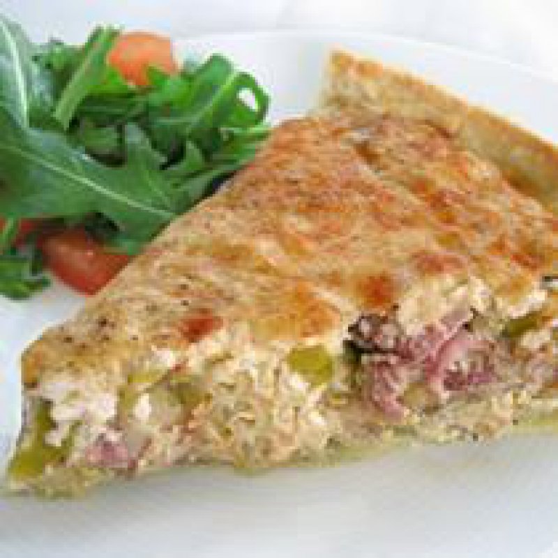 LEEK AND SMOKED HAM TART