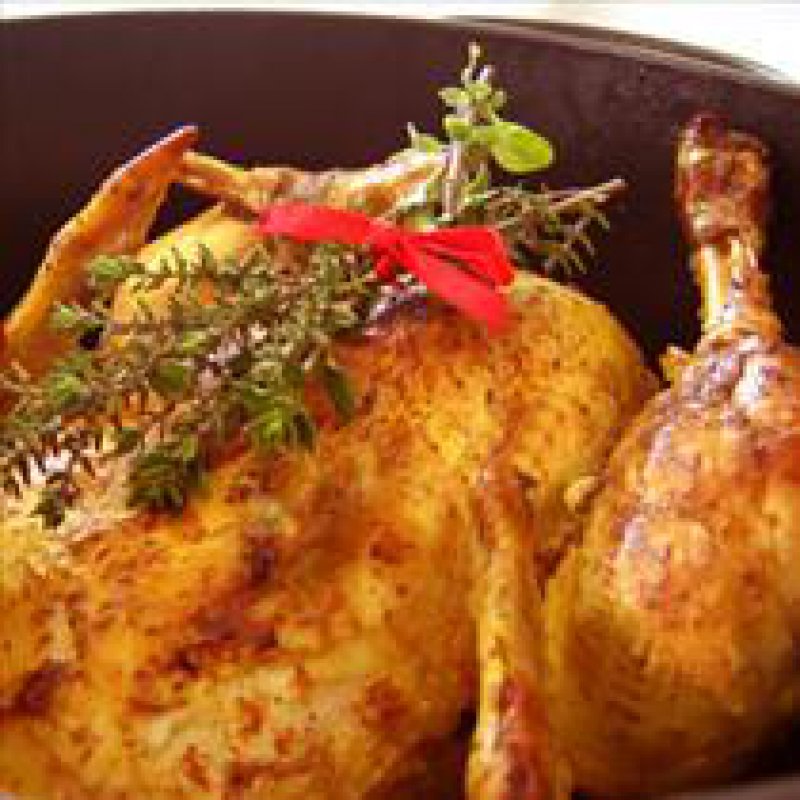 210 x 210: FOOD - ROAST CHICKEN WITH FRESH HERBS