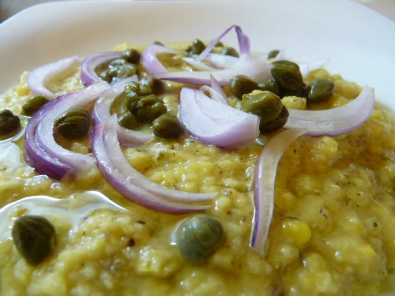  Fava from Santorini with Caper Sauce