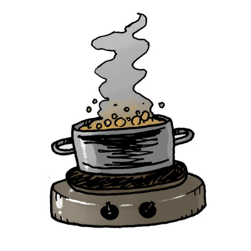 boiling water