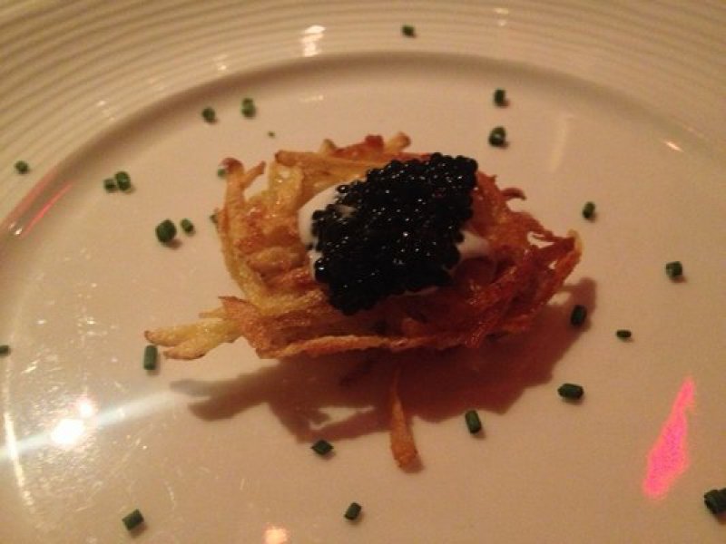 Seafood Appetizer: Caviar on Potato Rosti