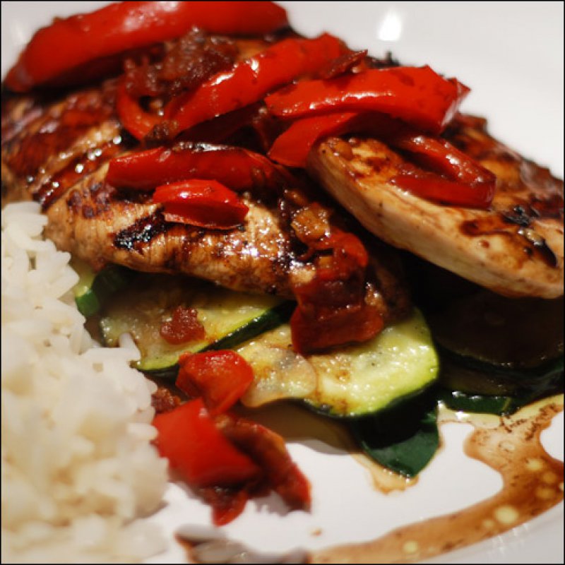 Chicken with Balsamic Vinegar and Vegetables