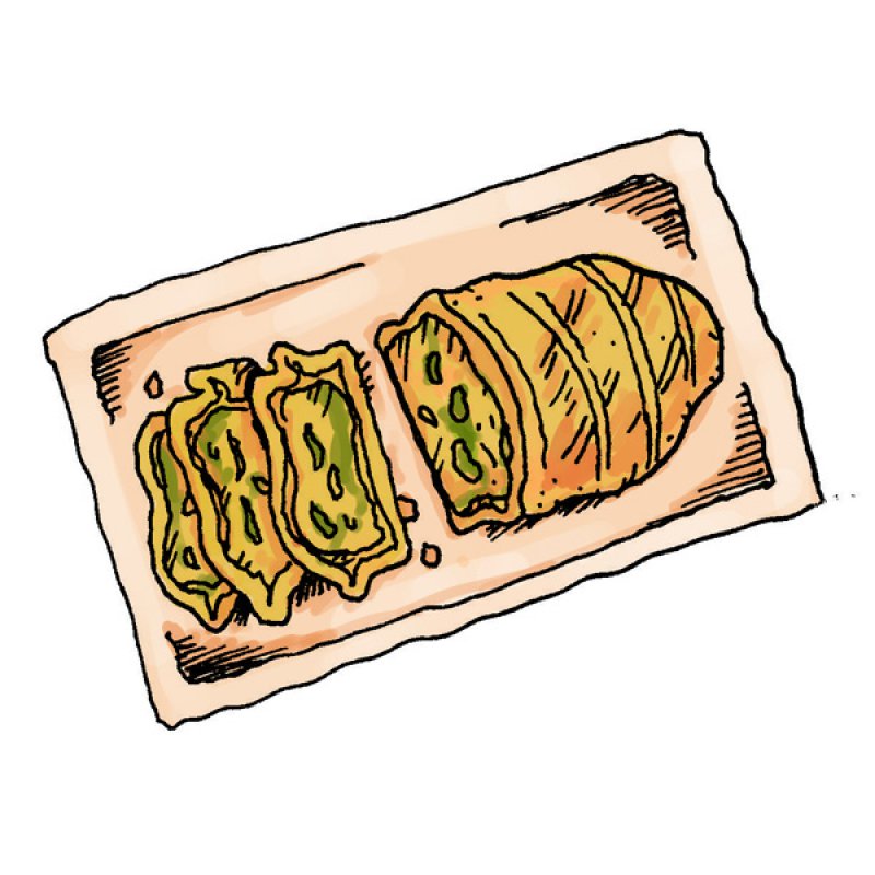 enclosed in pastry