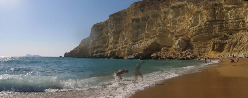 Matala beach ,Crete island