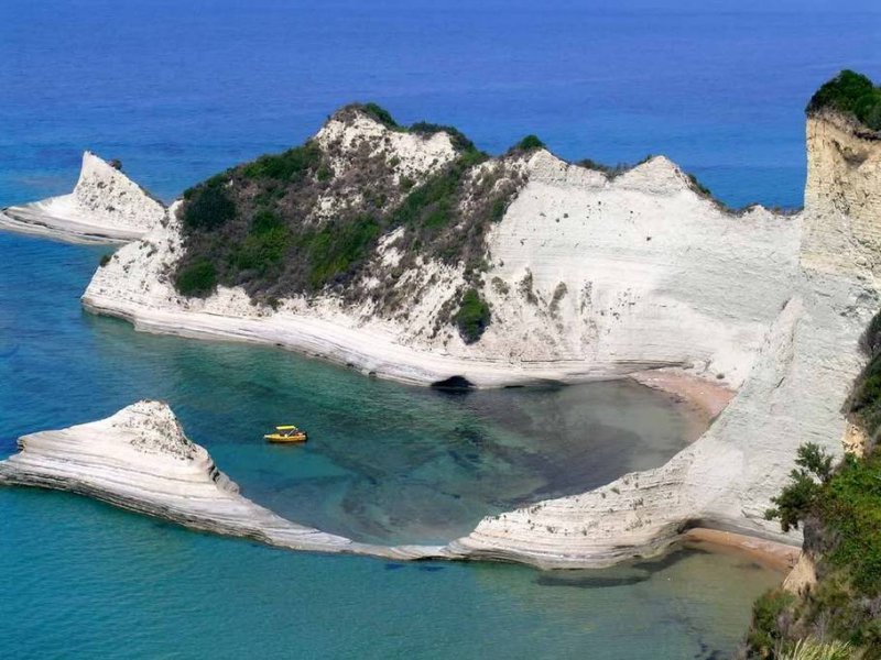 Petroulades beach , Corfu island