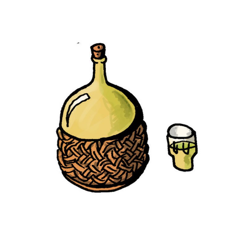 Greek traditional wine, aleppo pine resin