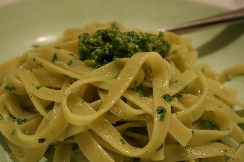 Tagliatette with Wild Greens Pesto