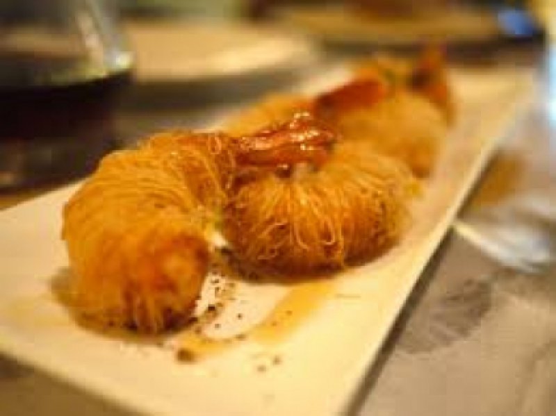 Shrimp wrapped in Kataifi