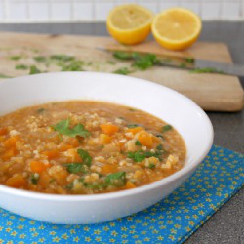 Bulgur, Sausage and Rosemary soup