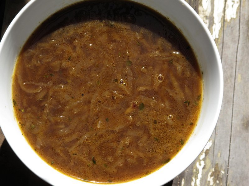 Soup with Roasted Onions and Garlic