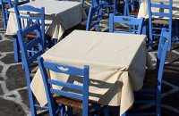 320 x 320: FOOD - GREECE - TAVERNA - BLUE CHAIRS