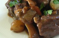 beef rabout, patatoes, delicious meat meal