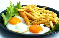 ORIGINAL: FOOD - FRIED EGGS AND FRENCH FRIES
