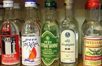 210 x 210: DRINK - GREECE - VARIETY OF OUZO BOTTLES