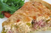 LEEK AND SMOKED HAM TART