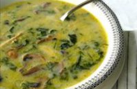 Easter Chicken and Lemon Soup magiritsa, egg lemon sauce,CHICKEN, MUSHROOM AND LETTUCE SOUP WITH EGG AND LEMON (AVGOLEMONO)