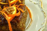 210 x 210: FOOD - DESSERT - ORANGE AND CARDAMOM WALNUT CAKE