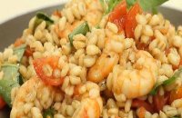 barley, seafood, vegetables, healthy food, easy to do meals, quick food