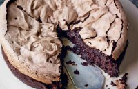 Double Baked Chocolate Meringue Brownie