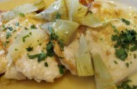  Chicken Simmered with Artichokes and Tomatoes in Egg-Lemon Sauce (Avgolemono)