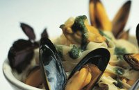 Herbed Mussels and Pasta