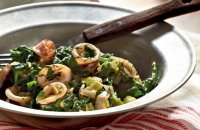 Squid with Spinach 