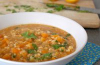 Bulgur, Sausage and Rosemary soup