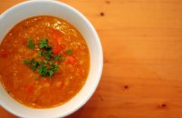 hearty, red lentil, burghul, soup, turkey