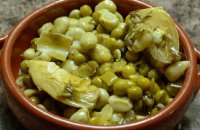 Fava Beans, Peas and Artichokes 