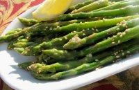 asparagus,asparagus with sesame,healthy spring food,vegetable dishes