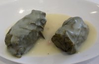 Grape Leaves stuffed with Rice and Crabmeat 