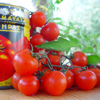 320 x 320: FOOD - CHERRY TOMATOES AND CAN