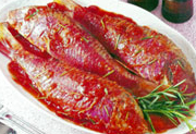 Grilled Stuffed Red Mullet (Barbounia Yemista)
